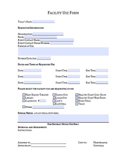 Staff Facility Use Form